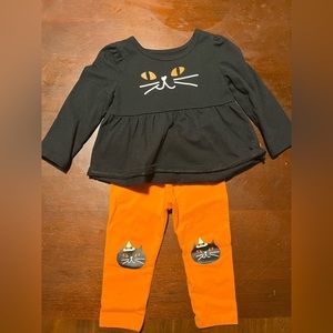 Baby girl black cat Halloween outfit Cat and Jack size 12 m